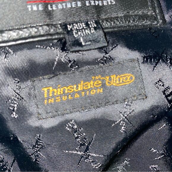 Wilson Leather Maxima Thinsulate Ultra Insulation Leather Jacket Large Black - Picture 6 of 11